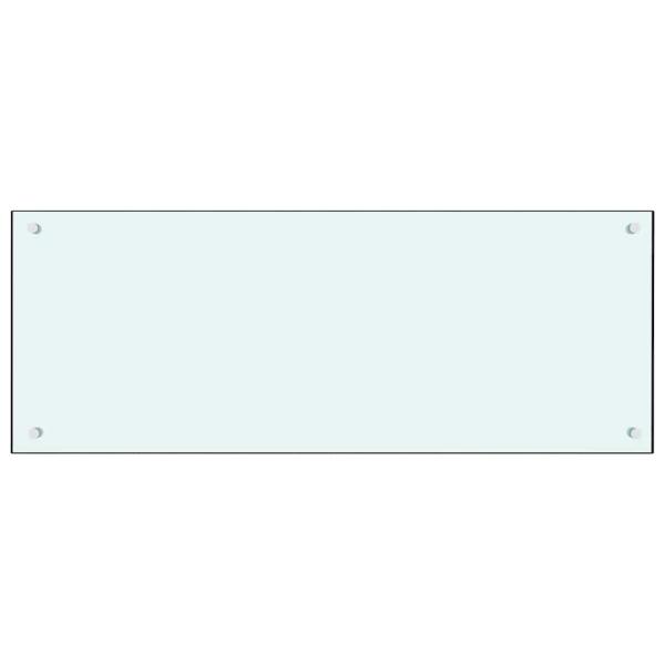 Küchenrückwand 2 pcs Weiß 100 x 40 cm Gehärtetes Glas