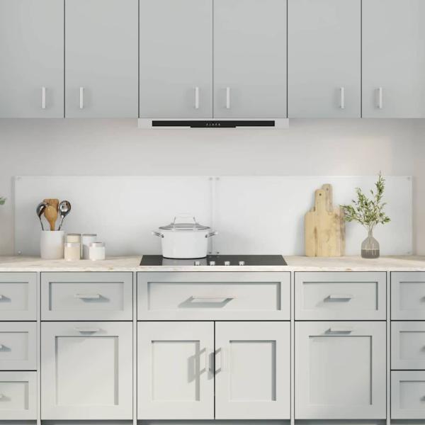 ARDEBO.de - Küchenrückwand 2 pcs Transparent 100 x 40 cm Gehärtetes Glas