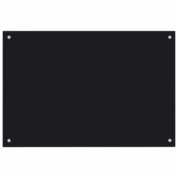 Küchenrückwände 2 pcs Schwarz 90 x 50 cm Gehärtetes Glas
