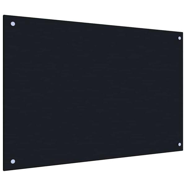 Küchenrückwand 2 pcs Schwarz 90 x 60 cm Gehärtetes Glas