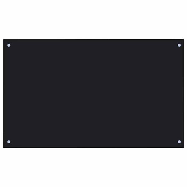Küchenrückwand 2 pcs Schwarz 100 x 60 cm Gehärtetes Glas