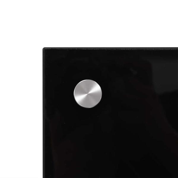 Küchenrückwand 2 pcs Schwarz 100 x 60 cm Gehärtetes Glas