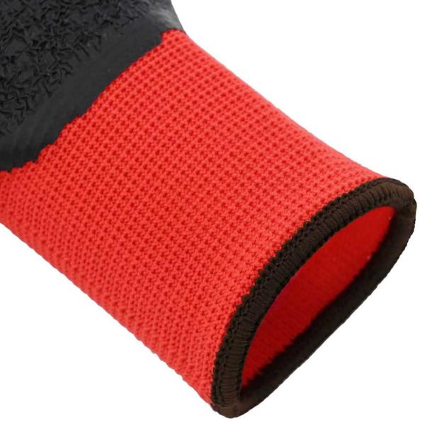 Arbeitshandschuhe 24 pcs Rot und Schwarz 8 / m Latexbeschichtung