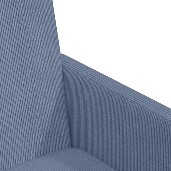 Esszimmerstühle mit Rädern 2 pcs Blau 57 x 66 x 94 cm Cordstoff