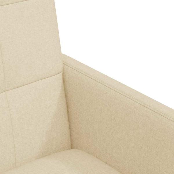 Esszimmerstühle mit Rädern 2 pcs Creme 58 x 65 x 94 cm Stoff