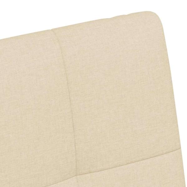 Esszimmerstühle mit Rädern 2 pcs Creme 58 x 65 x 94 cm Stoff