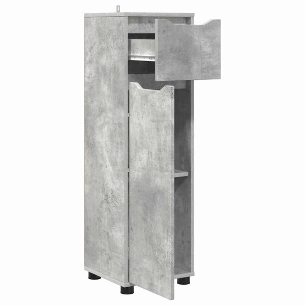 Badezimmerschrank Beton Grau 30,5 x 30 x 101 cm Holzwerkstoff