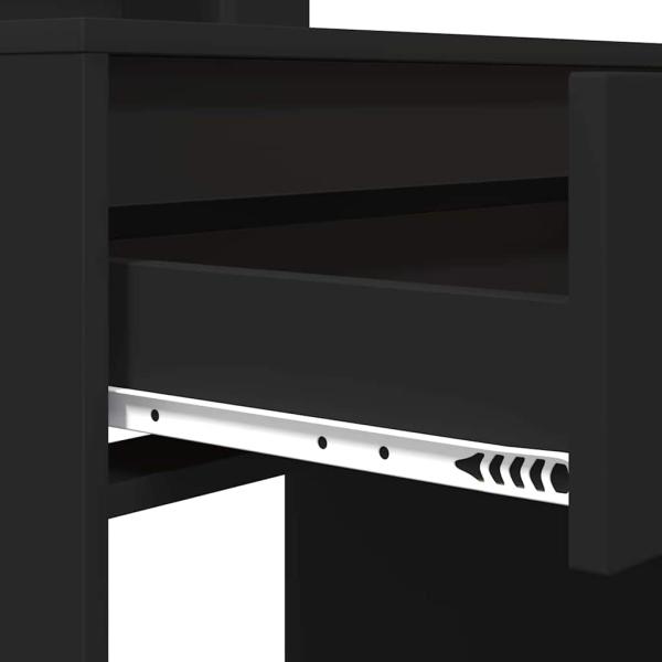 Schlafzimmer-Frisiertische mit Regal Schwarz 80 x 39,6 x 135 cm