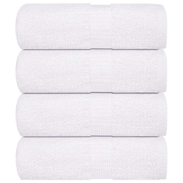 ARDEBO.de - Waschhandtücher 4-tlg. FROGN Weiß 30x30 cm 100% Baumwolle