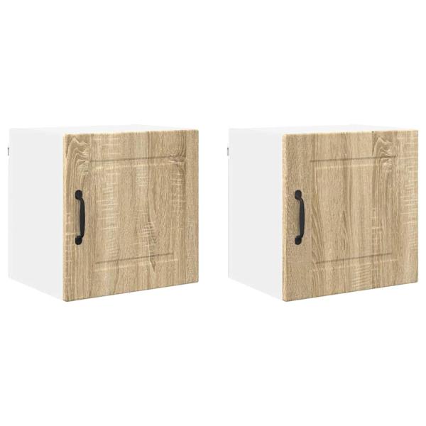 Küchenwandschrank mit Regal 2 pcs Sonoma-Eiche 40 x 31 x 40 cm