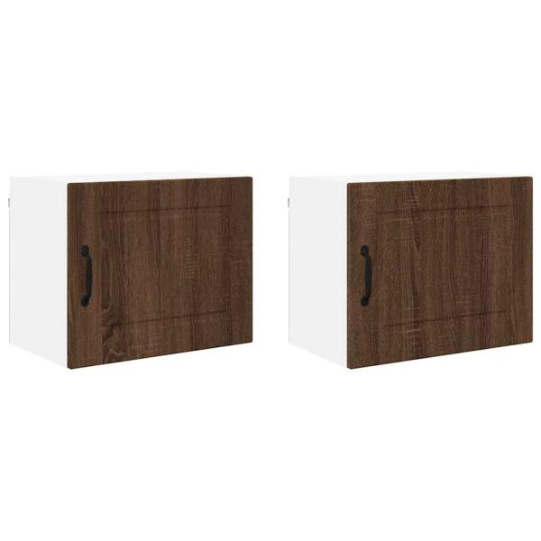 Küchenwandschrank 2 pcs Braun Eichen-Optik 50 x 31 x 40 cm