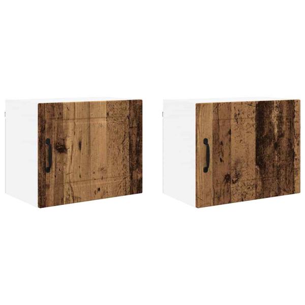 Küchenwandschrank 2 pcs Altholz 50 x 31 x 40 cm Holzwerkstoff
