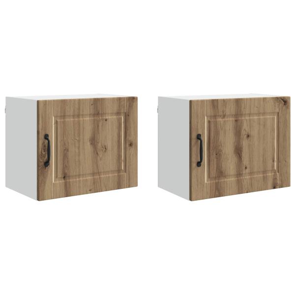Küchenwandschrank mit Regal 2 pcs Artisan-Eiche 50 x 31 x 40 cm