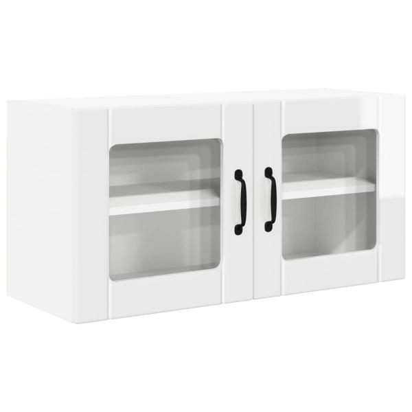 ARDEBO.de - Küchenwandschrank Hochglanz Weiß 80 x 31 x 40 cm Holzwerkstoff