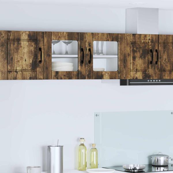 ARDEBO.de - Küchenwandschrank mit Regal Geräucherte Eiche 80 x 31 x 40 cm