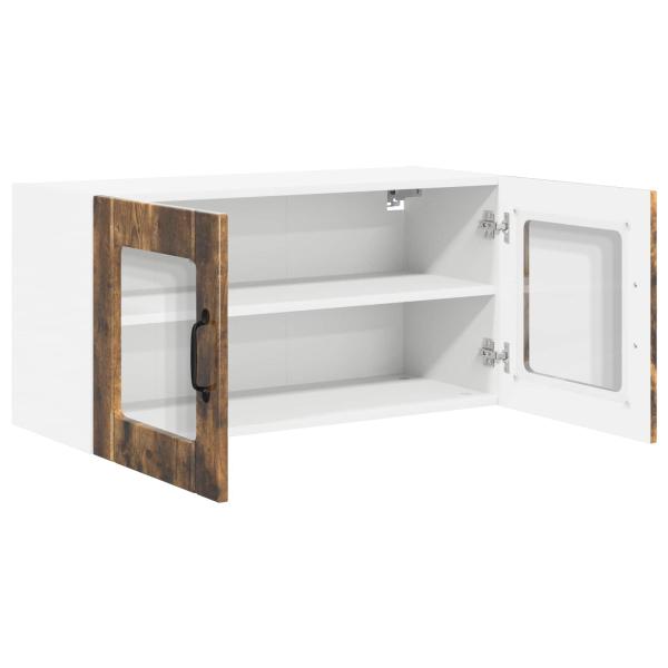 Küchenwandschrank mit Regal Geräucherte Eiche 80 x 31 x 40 cm
