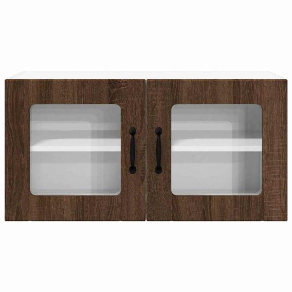 Küchenwandschrank mit Regal Braun Eichen-Optik 80 x 31 x 40 cm