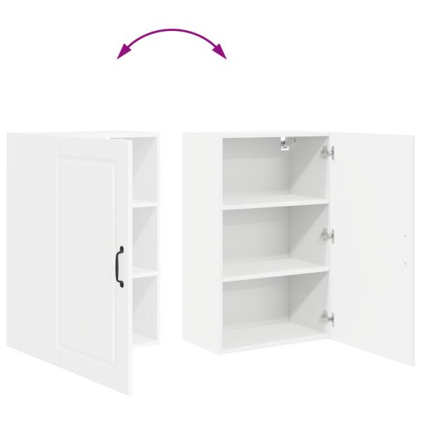 Küchenwandschrank mit Regal Weiß 50 x 31 x 80 cm Holzwerkstoff
