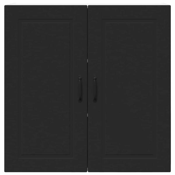 Küchenwandschrank mit Tür Schwarz 80 x 31 x 80 cm Holzwerkstoff