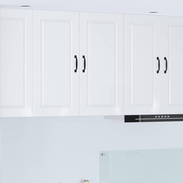 ARDEBO.de - Wandschrank PORTO Hochglanz Weiß 80 x 31 x 80 cm Holzwerkstoff
