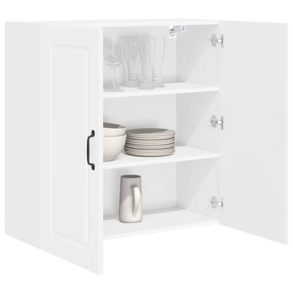 Wandschrank PORTO Hochglanz Weiß 80 x 31 x 80 cm Holzwerkstoff