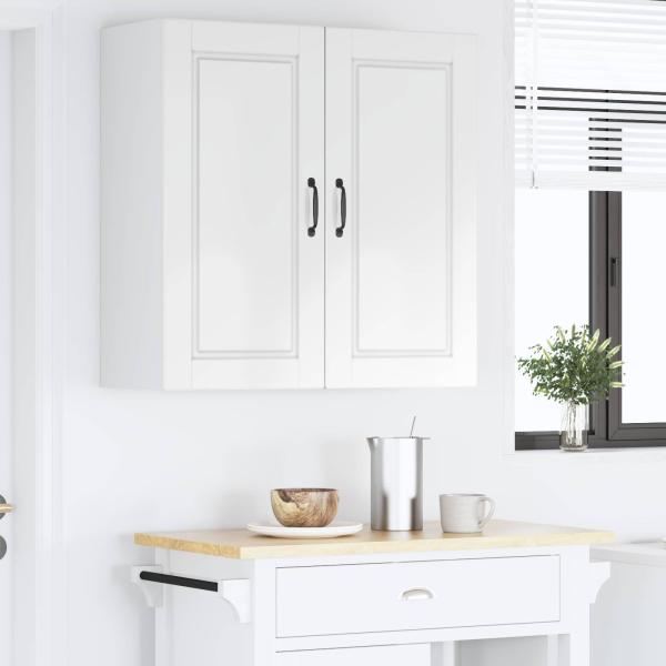 Wandschrank PORTO Hochglanz Weiß 80 x 31 x 80 cm Holzwerkstoff