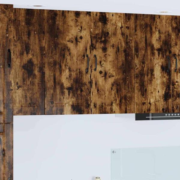 ARDEBO.de - Küchenwandschrank mit Regal Geräucherte Eiche 80 x 31 x 80 cm