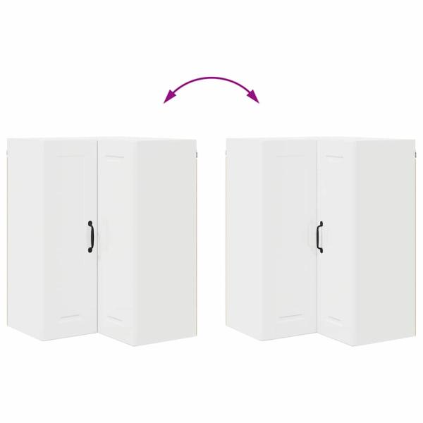 Küchenwandschrank Hochglanz Weiß 57 x 57 x 80 cm Holzwerkstoff