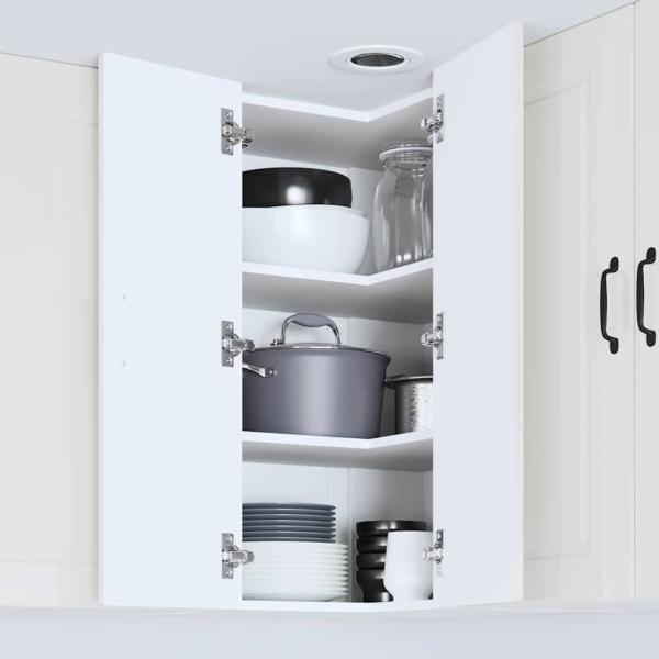 Küchenwandschrank Hochglanz Weiß 57 x 57 x 80 cm Holzwerkstoff