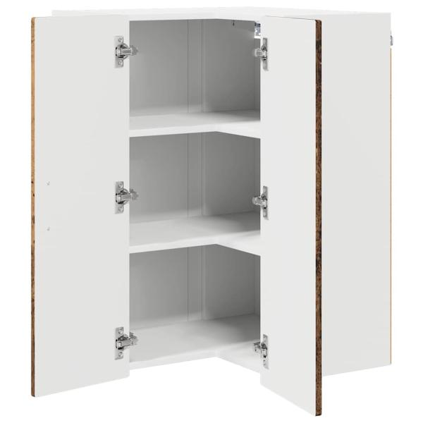 Wand-Eckschrank PORTO Altholz 57 x 57 x 80 cm Holzwerkstoff