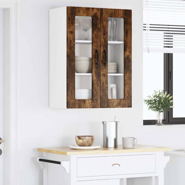 Küchenwandschrank mit Regal Geräucherte Eiche 60 x 31 x 80 cm