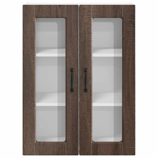 Küchenwandschrank mit Regal Braun Eichen-Optik 60 x 31 x 80 cm