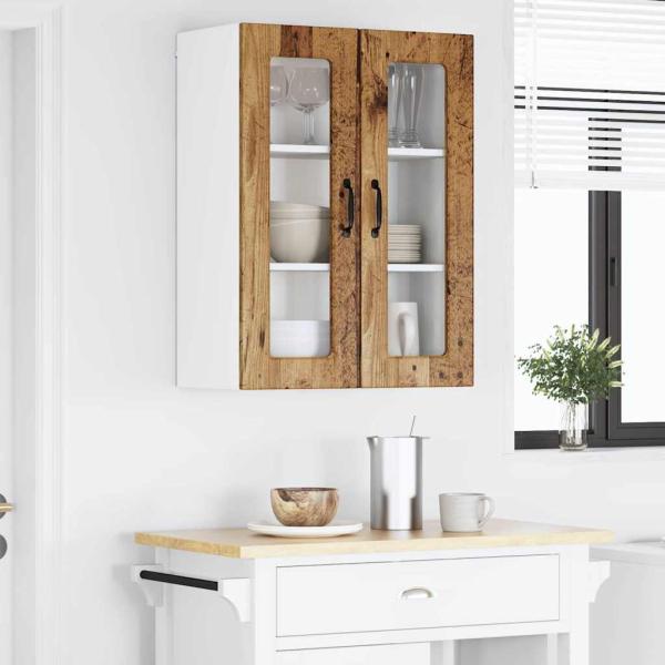 Küchenwandschrank mit Tür Altholz 60 x 31 x 80 cm Holzwerkstoff