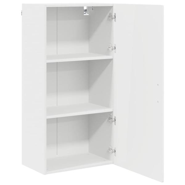Wandschrank PORTO Hochglanz Weiß 50 x 31 x 100 cm Holzwerkstoff