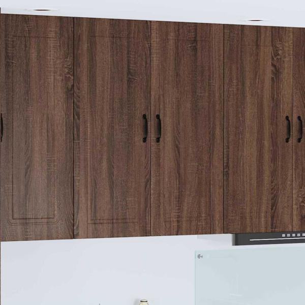ARDEBO.de - Küchenwandschrank mit Regal Braun Eichen-Optik 80 x 31 x 100 cm