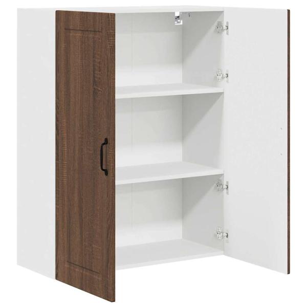 Küchenwandschrank mit Regal Braun Eichen-Optik 80 x 31 x 100 cm