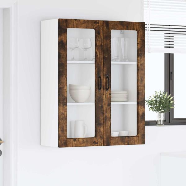 Küchenwandschrank mit Regal Geräucherte Eiche 80 x 31 x 100 cm