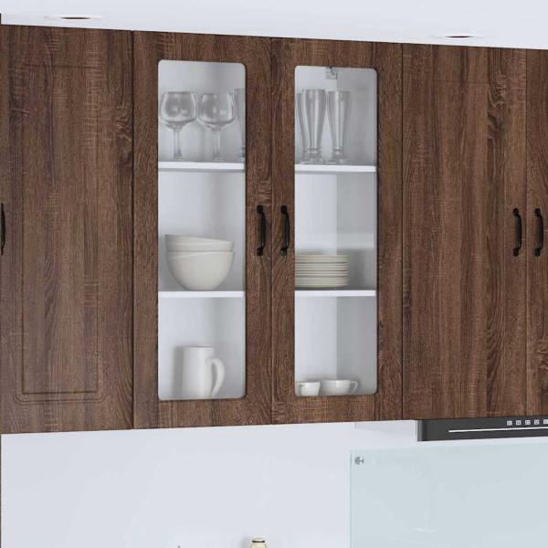 ARDEBO.de - Küchenwandschrank mit Regal Braun Eichen-Optik 80 x 31 x 100 cm
