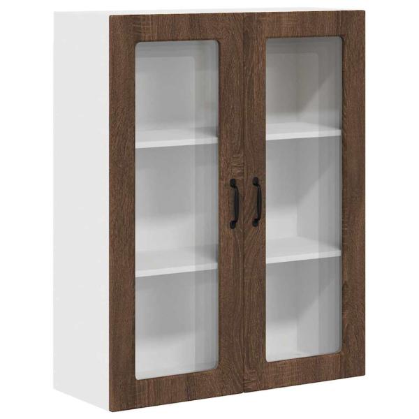 Küchenwandschrank mit Regal Braun Eichen-Optik 80 x 31 x 100 cm