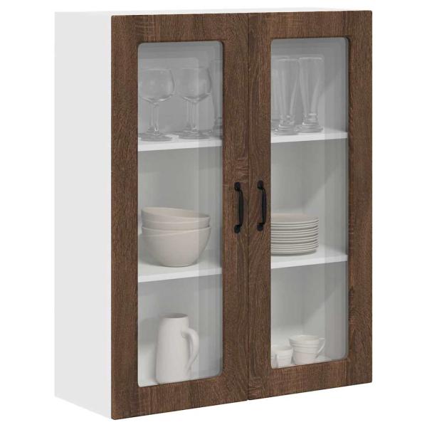 Küchenwandschrank mit Regal Braun Eichen-Optik 80 x 31 x 100 cm