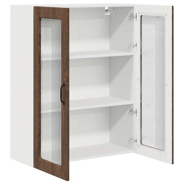 Küchenwandschrank mit Regal Braun Eichen-Optik 80 x 31 x 100 cm