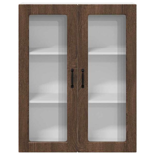 Küchenwandschrank mit Regal Braun Eichen-Optik 80 x 31 x 100 cm