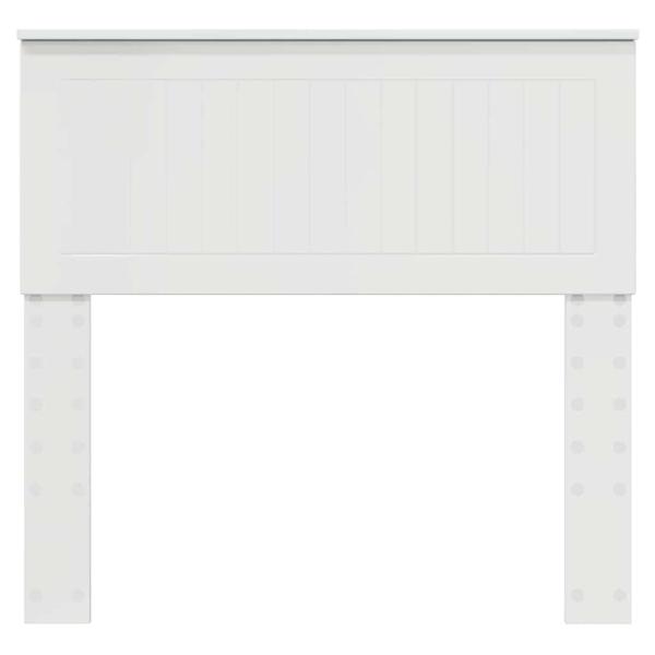 Kopfteil mit Kopfteil Glänzend Weiß 90 cm Holzwerkstoff