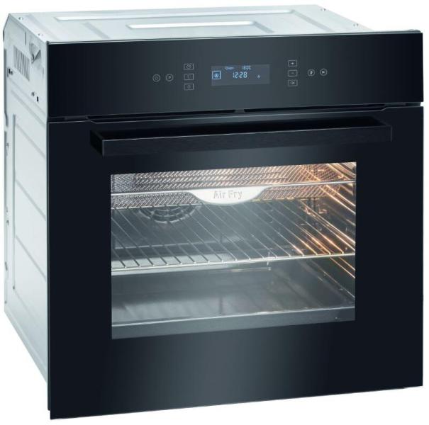 Bomann EBO 7912 EEK: A Einbaubackofen, 60 cm breit, 67 L, Pyrolyse, 12 Funktionen, AirFry, Kindersicherung, schwarz