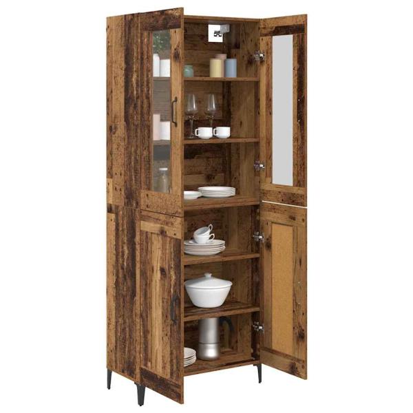 Highboard Altholz 69,5 x 34 x 180 cm Holzwerkstoff