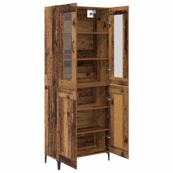 Highboard Altholz 69,5 x 34 x 180 cm Holzwerkstoff