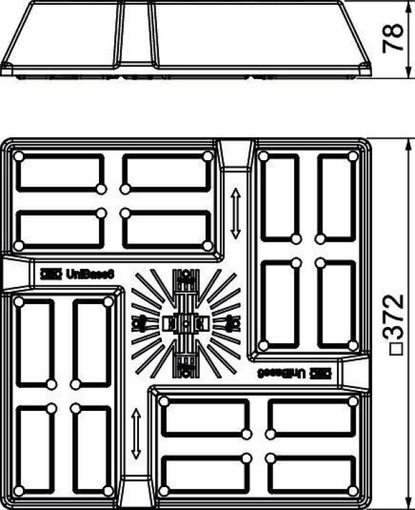 OBO Bettermann UniBase 6 Universal-Standfuß, Kunststoff, schwarz (5403391)