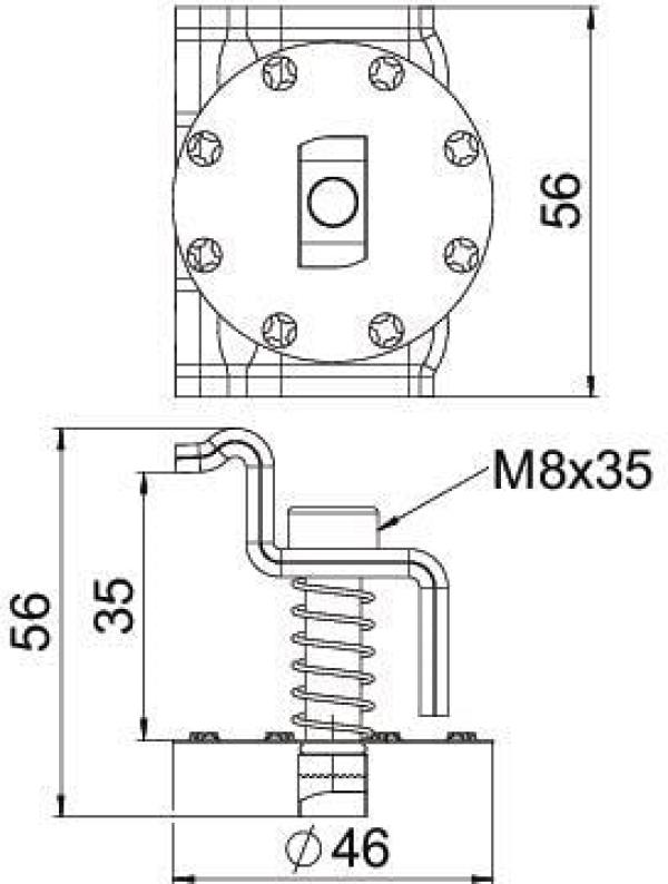 OBO Bettermann KLE F 30 A2 Endklemme mit Feder für PV-Modulmontage, Rahmenhöhe 30mm, edelstahl (5901093)