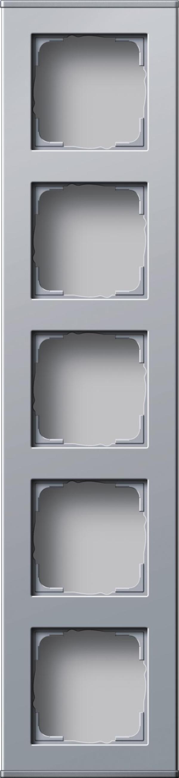 ARDEBO.de Profil 55 5fach für senkrechte und waagerechte Installation 5fach, Profil 55 Installation Aufputz, Aluminium, Gira 136426