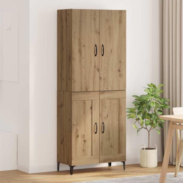 ARDEBO.de - Highboard Artisan-Eiche 69,5 x 34 x 180 cm Holzwerkstoff